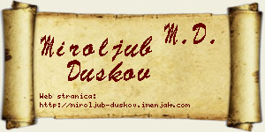 Miroljub Duškov vizit kartica